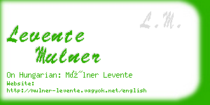 levente mulner business card